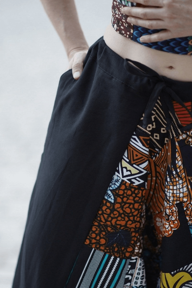 Sarouel DIAM - Patchwork wax et coton bio