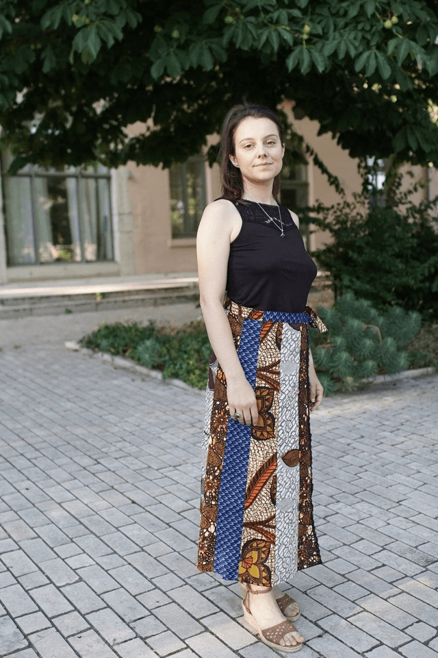 Jupe NGAPAROU - Patchwork coton wax