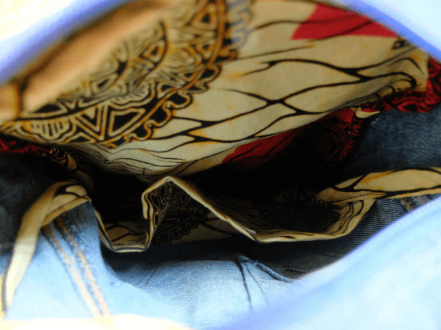 Sacoche MEDINA - Jean recyclé et wax | Création unique