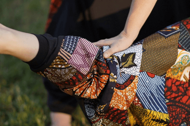 Sarouel DIAM - Patchwork wax et coton bio
