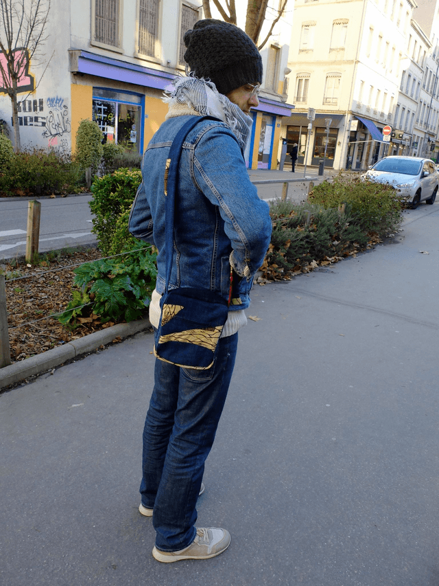 Sacoche MEDINA - Jean recyclé et wax | Création unique