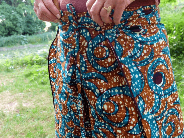 Pantalon portefeuille FOUTA | coton wax | imprimé JIIN