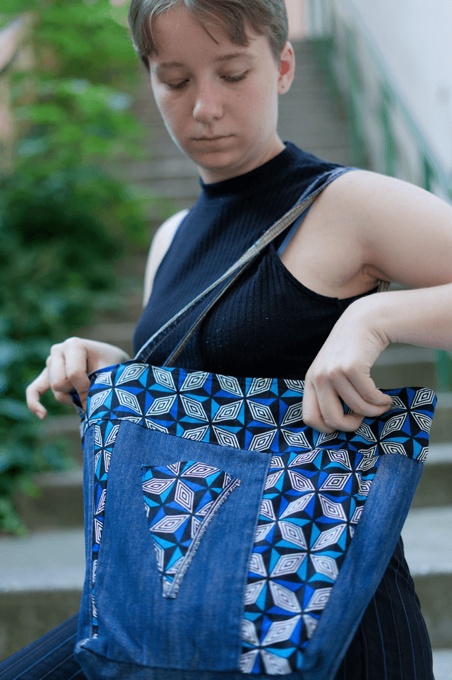 Sac PODOR - Jean recyclé et wax | Création unique