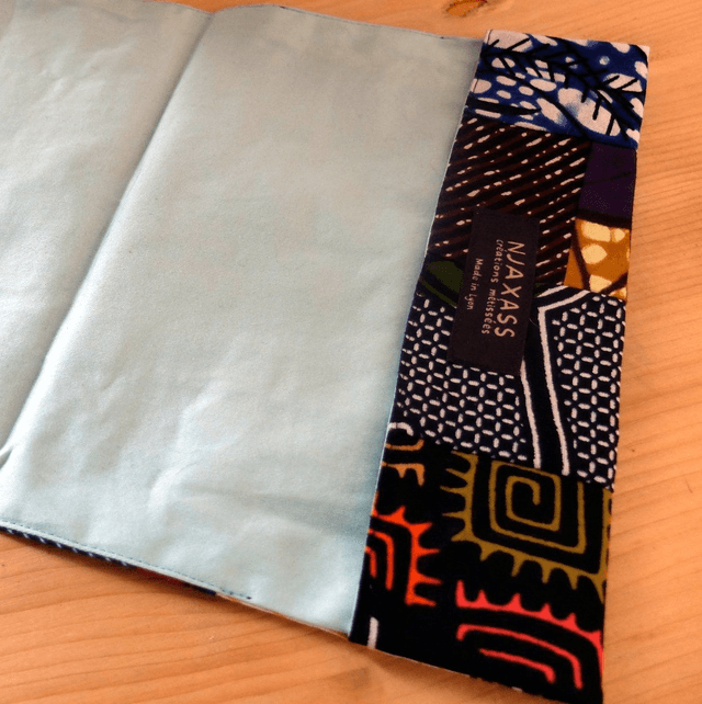 Protège carnet TAXAWAAY - Patchwork wax & coton