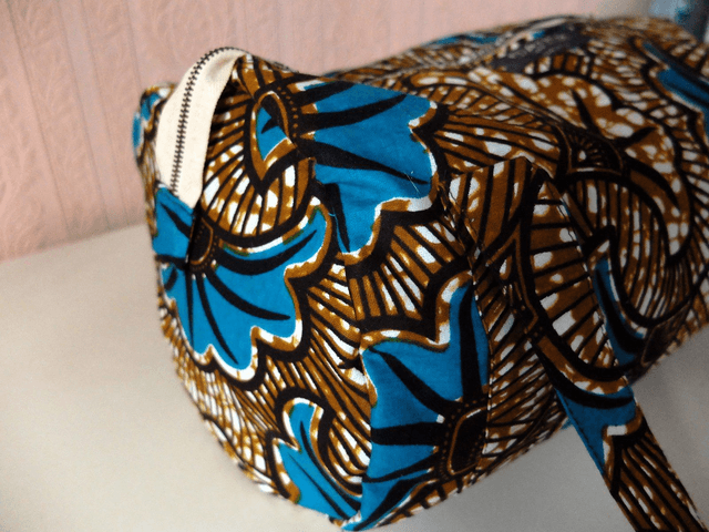  Sac polochon - Coton wax - Taille M - Imprimé au choix