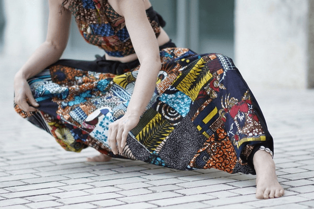 Sarouel DIAM - Patchwork wax et coton bio