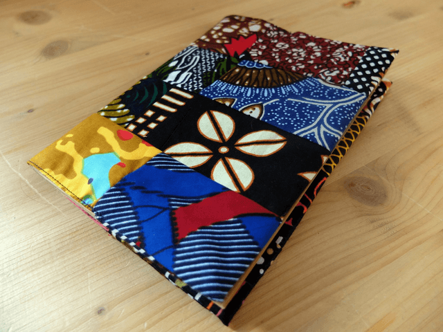Protège carnet TAXAWAAY - Patchwork wax & coton