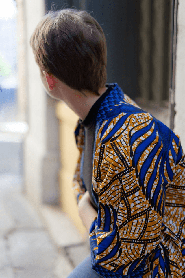Veste kimono unisexe - Coton wax - Imprimé SAMB
