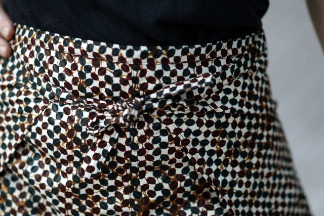 Pantalon portefeuille FOUTA | coton wax | imprimé KAFE
