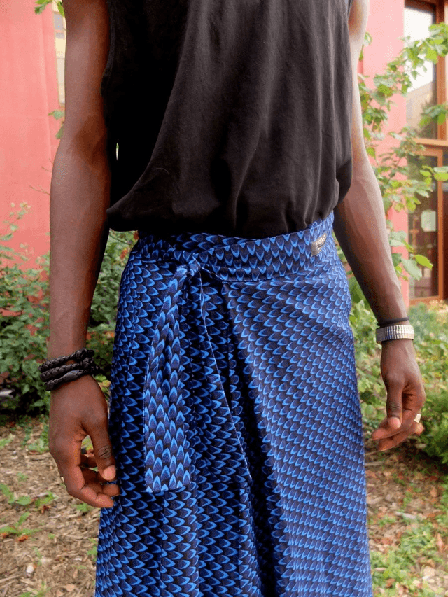 Pantalon drapé KOLDA – Coton wax – Imprimé au choix