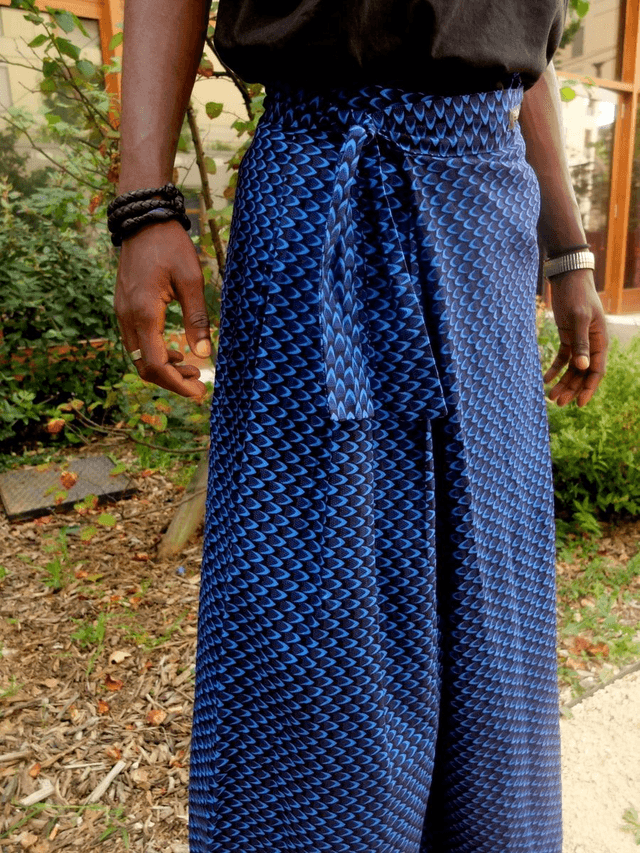 Pantalon drapé KOLDA – Coton wax – Imprimé au choix
