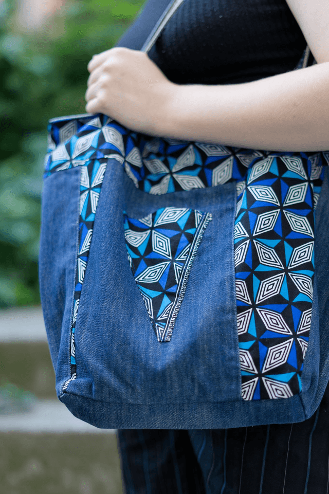 Sac PODOR - Jean recyclé et wax | Création unique