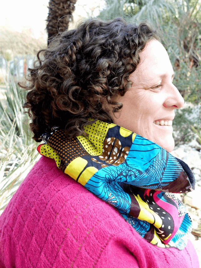 Maxi cache-cou SËTU - Patchwork wax & laine