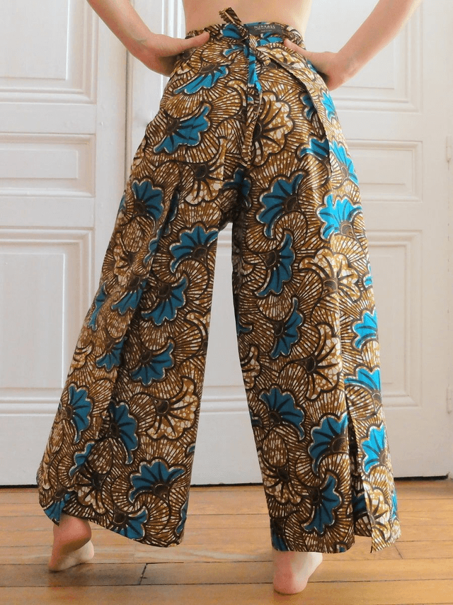 Pantalon portefeuille FOUTA | coton wax | imprimé BUNT BU SUUF