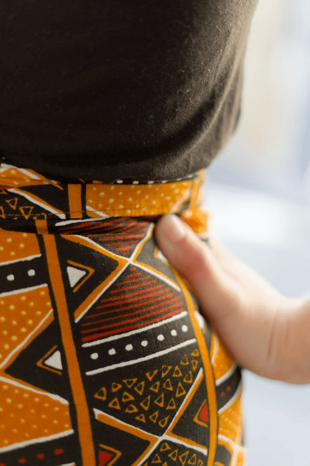 Pantalon portefeuille FOUTA | coton wax | imprimé BOGOLAN