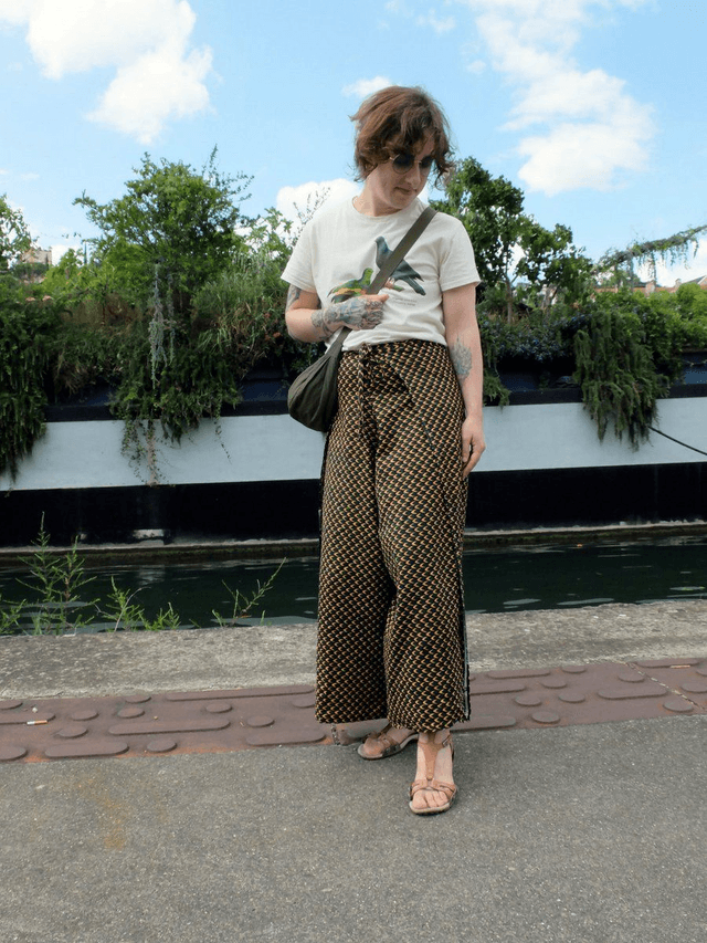 Pantalon portefeuille FOUTA | coton wax | Imprimé TILAPIA
