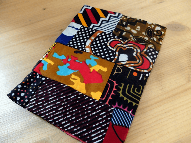 Protège carnet TAXAWAAY - Patchwork wax & coton