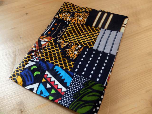 Protège carnet TAXAWAAY - Patchwork wax & coton