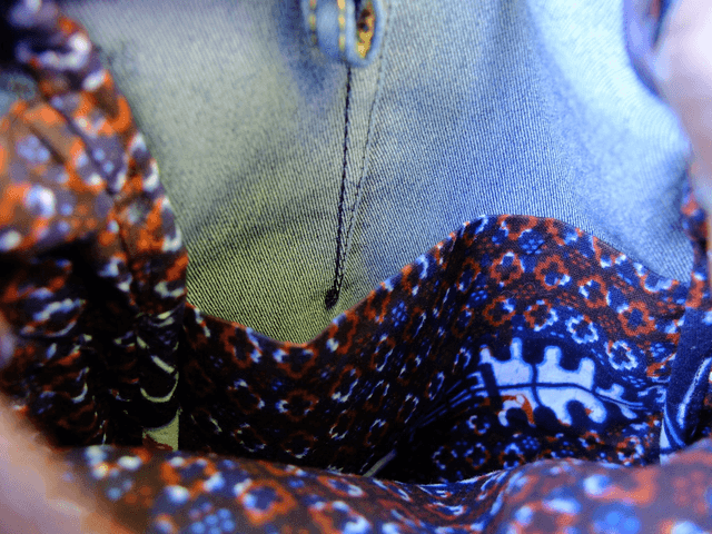 Sacoche MEDINA - Jean recyclé et wax | Création unique