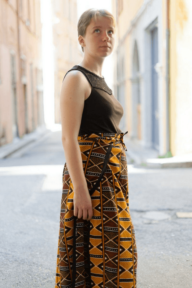 Pantalon portefeuille FOUTA | coton wax | imprimé BOGOLAN