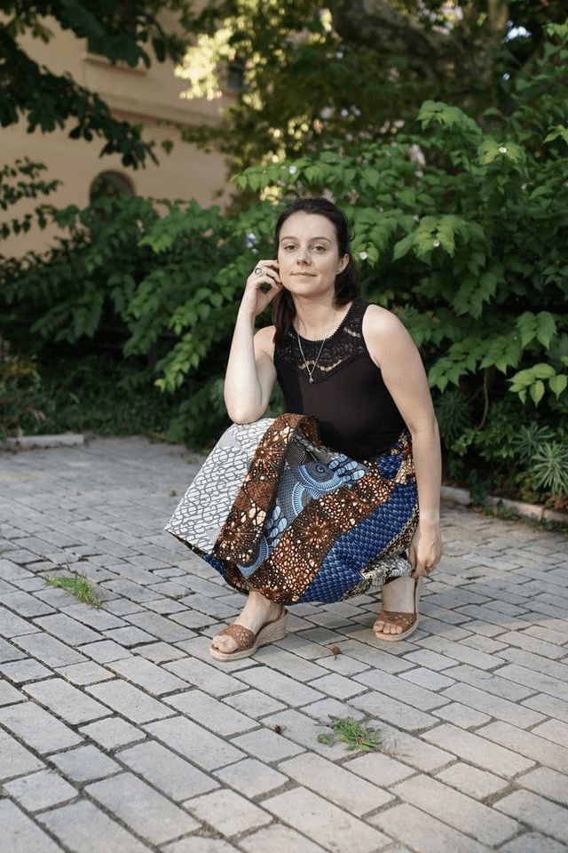 Jupe NGAPAROU - Patchwork coton wax