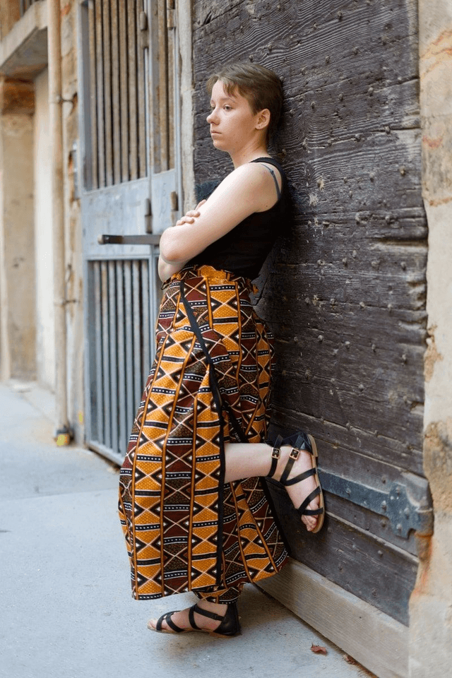 Pantalon portefeuille FOUTA | coton wax | imprimé BOGOLAN