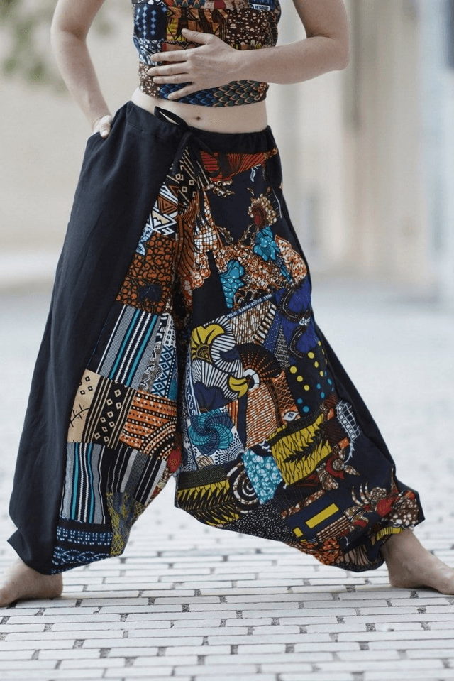 Sarouel DIAM - Patchwork wax et coton bio