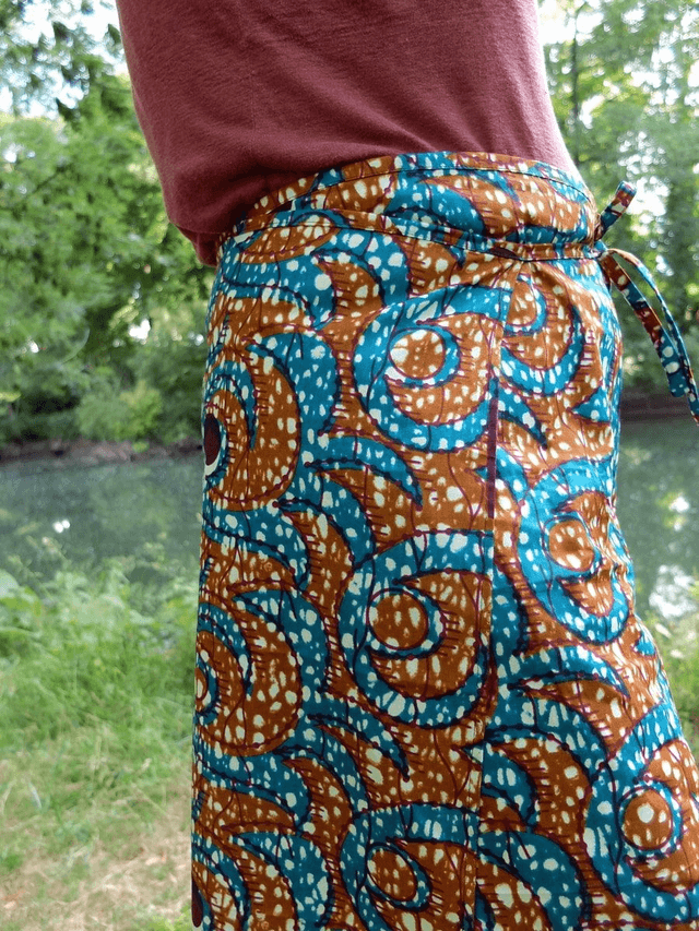 Pantalon portefeuille FOUTA | coton wax | imprimé JIIN