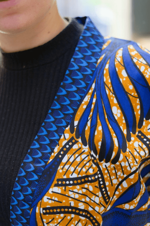 Veste kimono unisexe - Coton wax - Imprimé SAMB