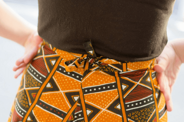 Pantalon portefeuille FOUTA | coton wax | imprimé BOGOLAN