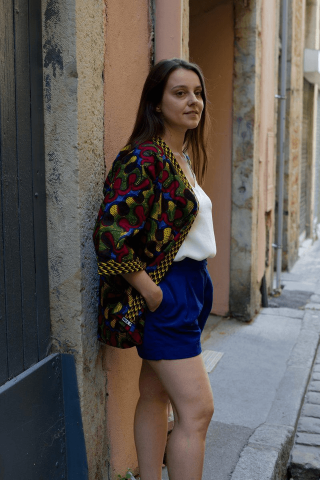 Veste kimono unisexe - Coton wax - Imprimé SUXALI