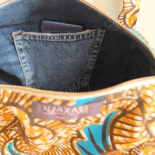  Sac polochon - Coton wax - Taille M - Imprimé au choix