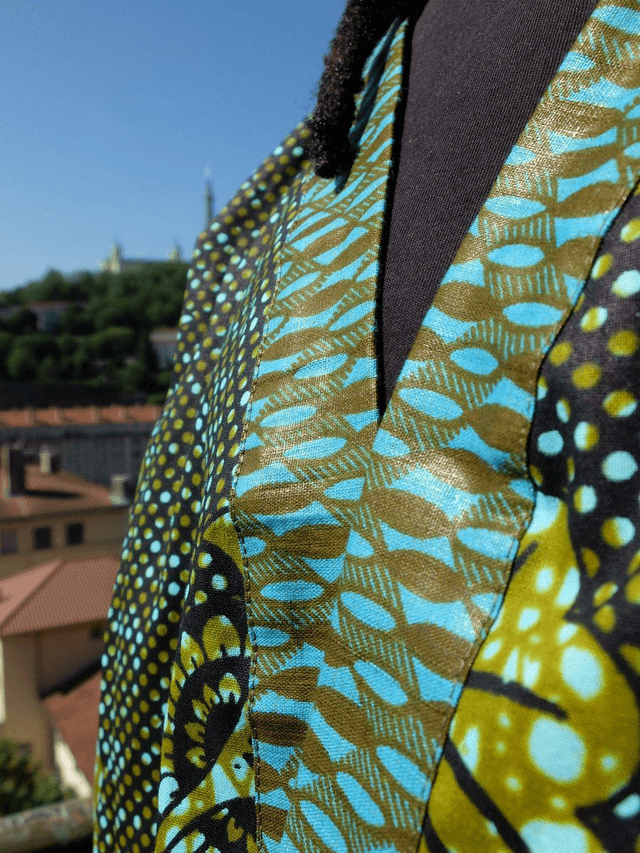 Veste kimono unisexe - Coton wax - Imprimé BUNTU