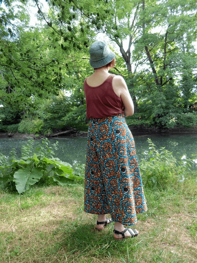 Pantalon portefeuille FOUTA | coton wax | imprimé JIIN