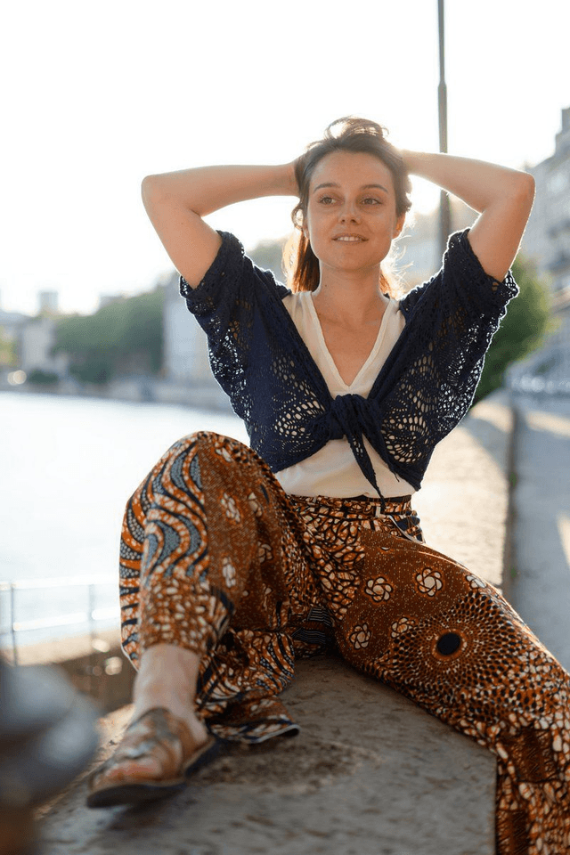 Pantalon portefeuille FOUTA | coton wax | imprimé DJOUDJ