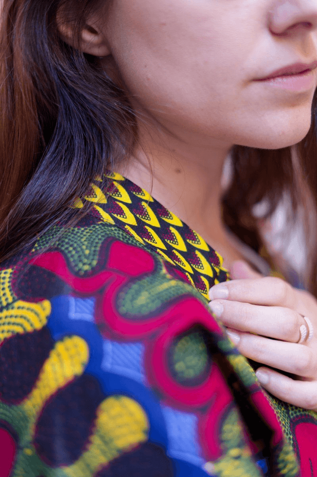 Veste kimono unisexe - Coton wax - Imprimé SUXALI