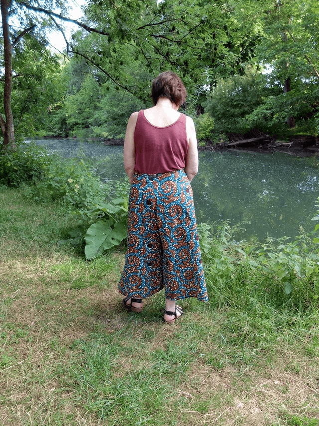 Pantalon portefeuille FOUTA | coton wax | imprimé JIIN